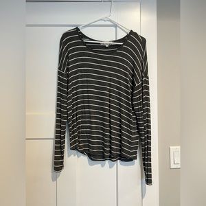 Gray and white long sleeve size small